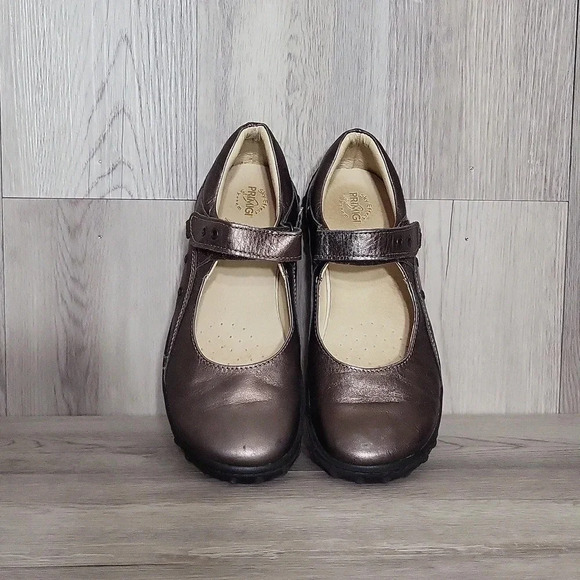 🛍Primigi Metallic Bronze Mary Jane Velcro Comfort Flats‎ Size 39 - Picture 2 of 9